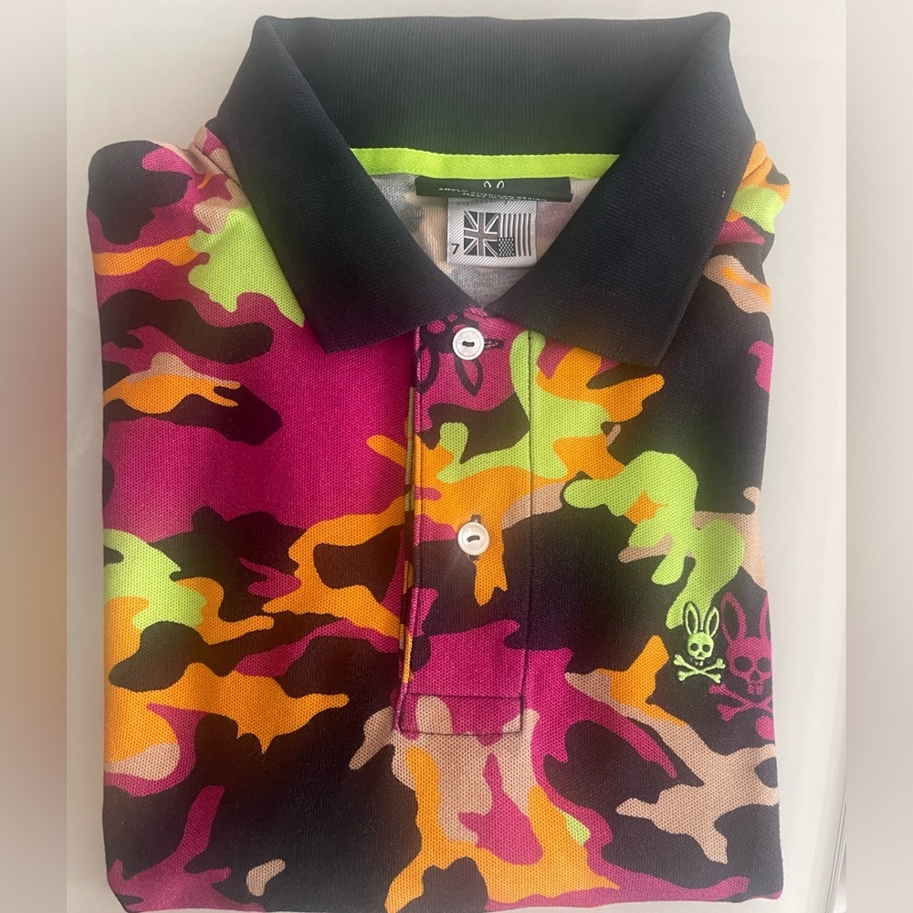 Psycho Bunny Multicolor Camouflage Polo Shirt
Size 7 , 100% cotton . - Picture 11 of 11